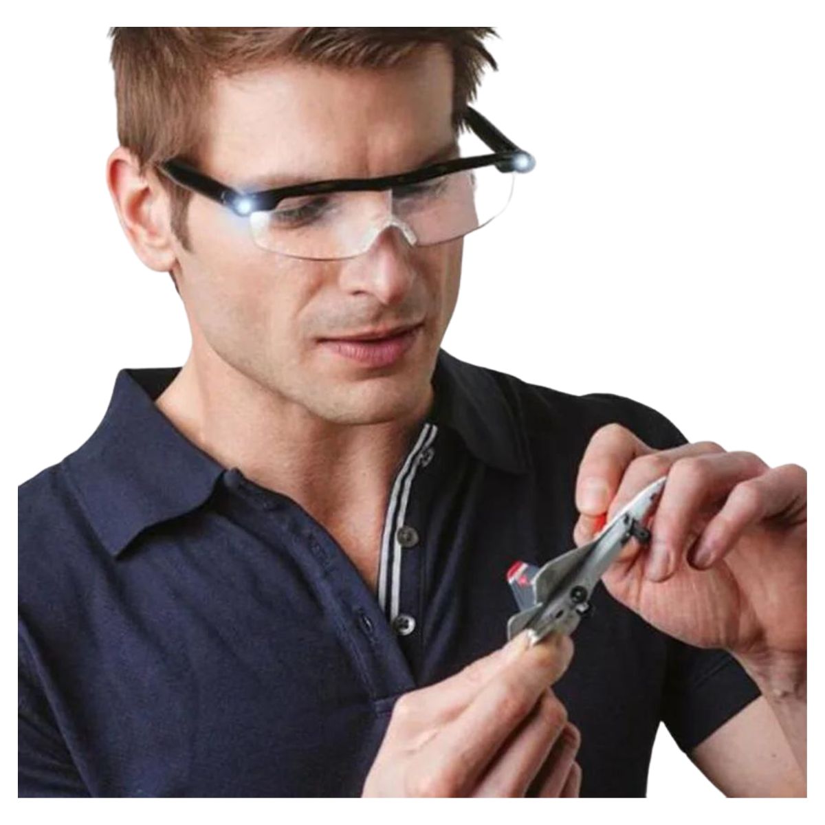 LENTES INVENCIBLE LUPA LED BLOQUEA LUZ AZUL 1 RECARGABLE NA89 - 5
