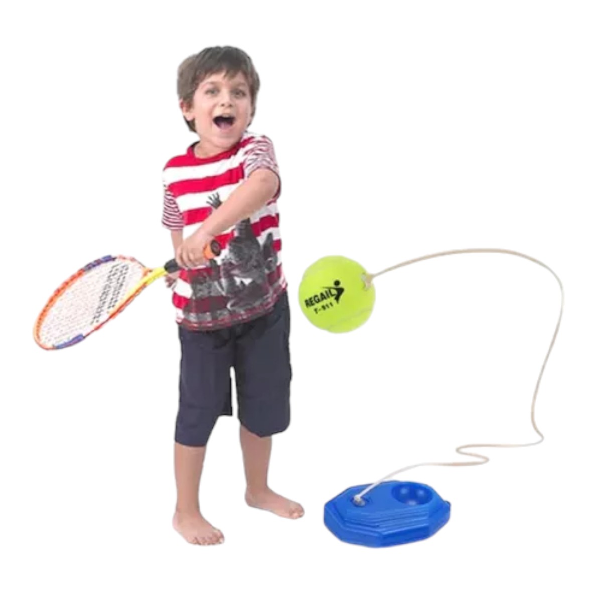KIT ENTRENAMIENTO TENIS INVENCIBLE RAQUETA EQUIPO NIÑOS NB71 TENNIS - 2