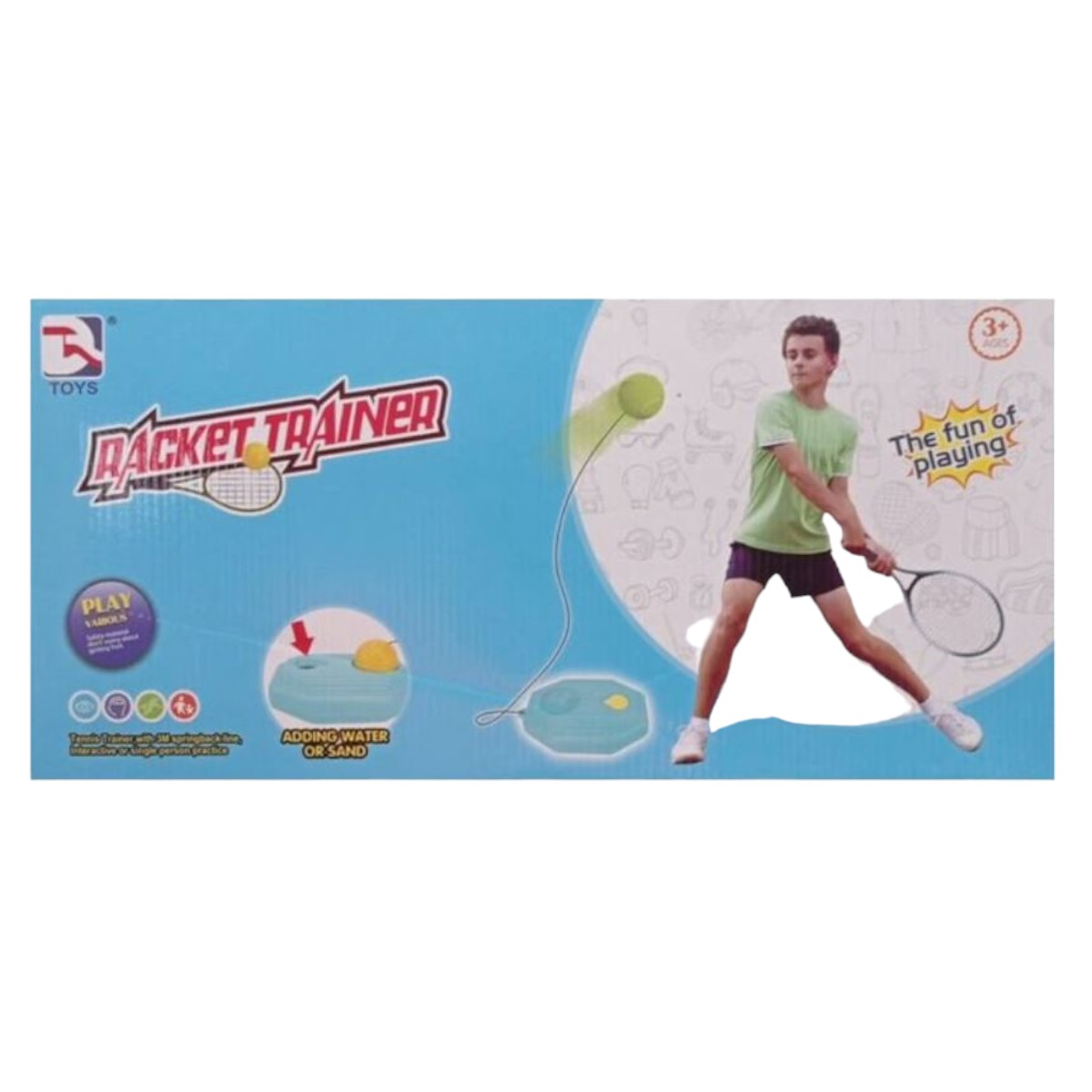 KIT ENTRENAMIENTO TENIS INVENCIBLE RAQUETA EQUIPO NIÑOS NB71 TENNIS - 4