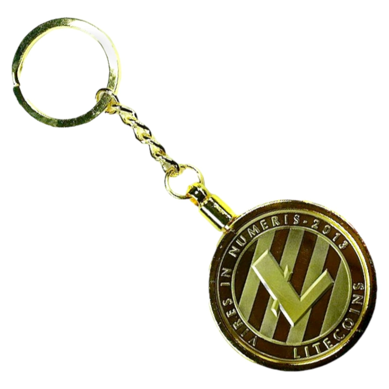 LLAVERO LITECOIN GOLD  DE LUJO. AJ50 - 2