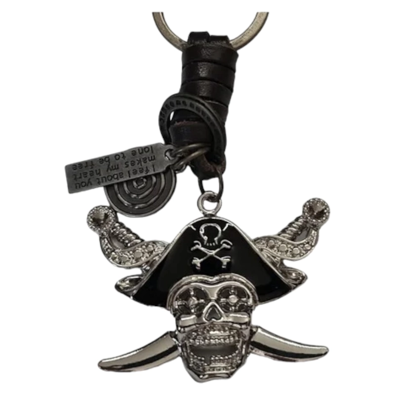 LLAVERO RASTA PIRATA PERLA NEGRA CON INSIGNIA AL65 - 2