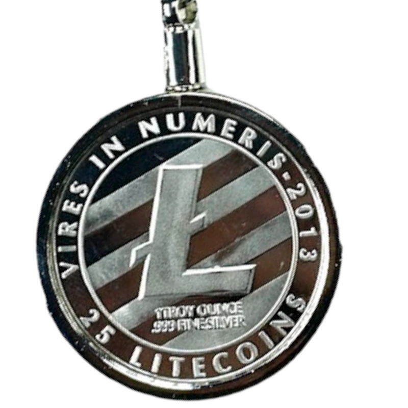 LLAVERO LITECOIN SILVER EXCLUSIVO DE LUJO. AJ51 - 1