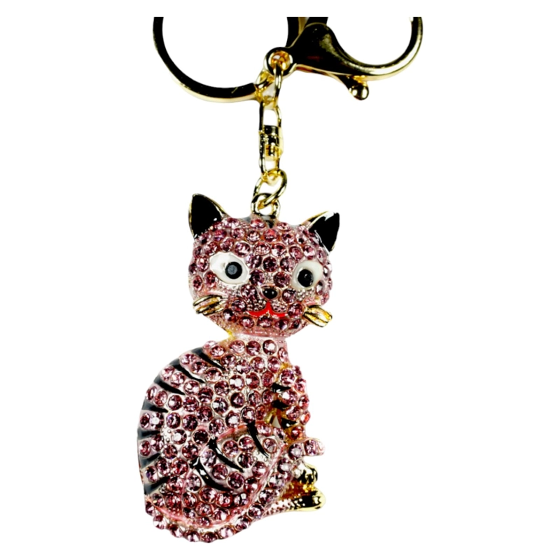 LLAVERO GATITO CARIÑOSO  CRISTALES AJ55 - 3