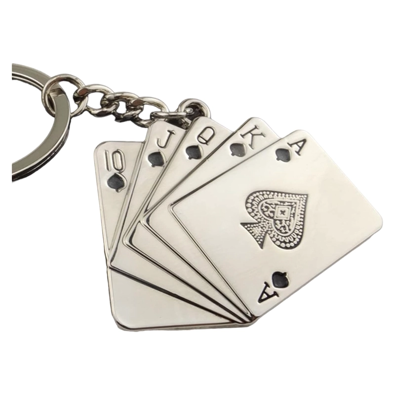 LLAVERO METALICO CARTA NAIPES POKER JUGADORES AN09 - 2
