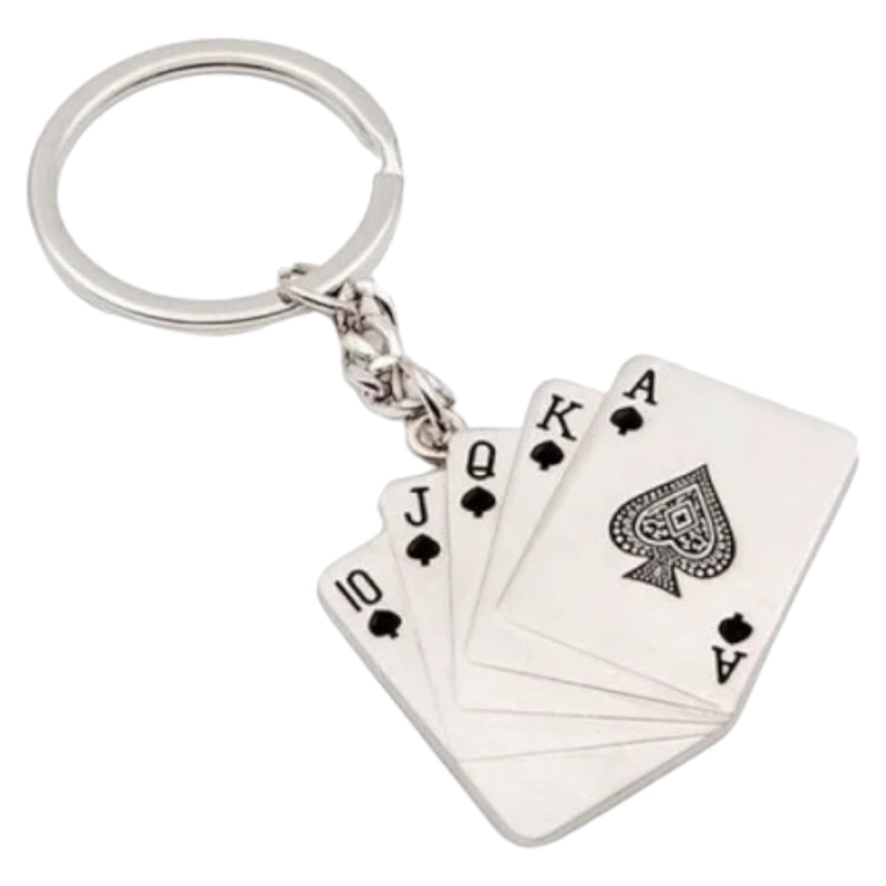 LLAVERO METALICO CARTA NAIPES POKER JUGADORES AN09 - 5