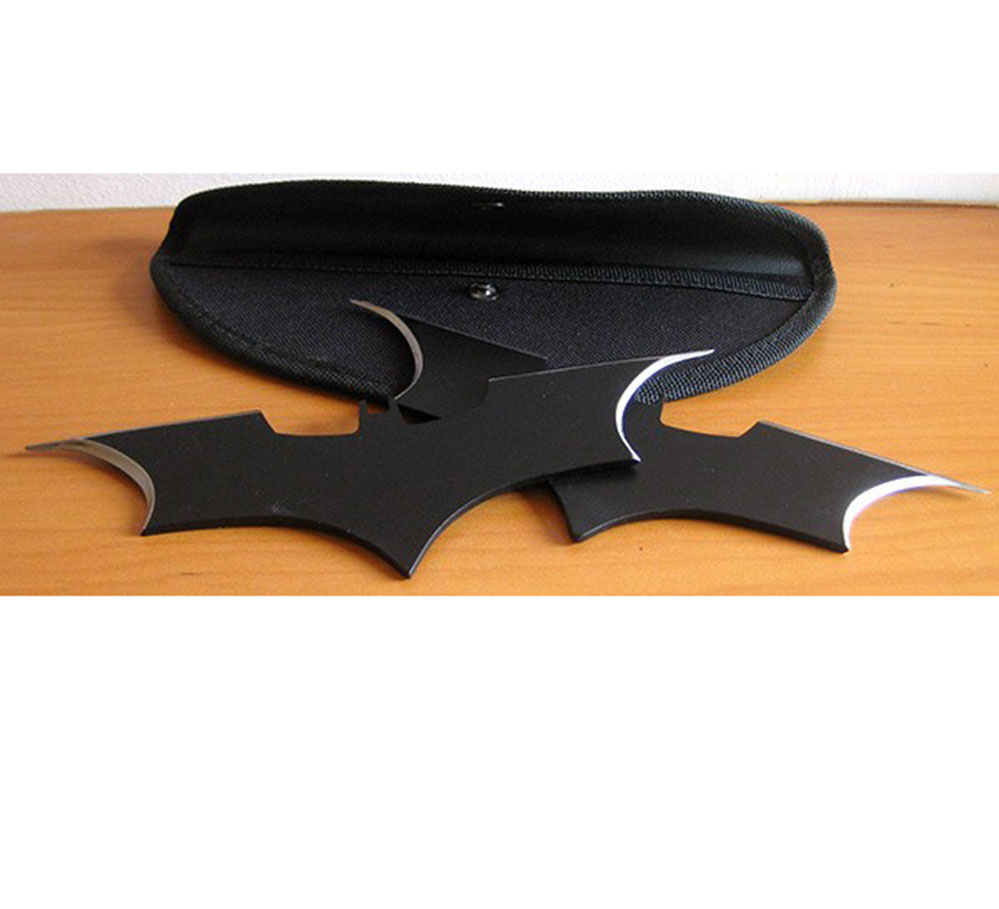 CUCHILLO INVENCIBLE COMBO 2 SHURIKEN BATMAN ESTRELLA LANZAMIENTO BATARANG AA85 ACERO - 5