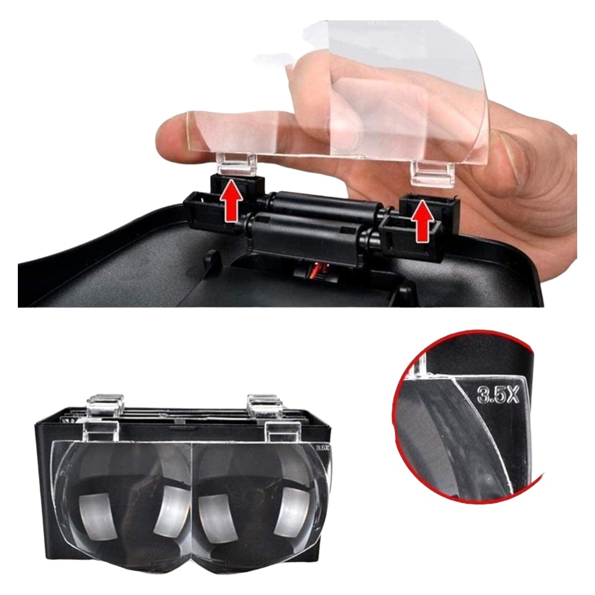 LUPA INVENCIBLE DE CABEZA VISERA LUZ LED + 4 S NB75 - 4