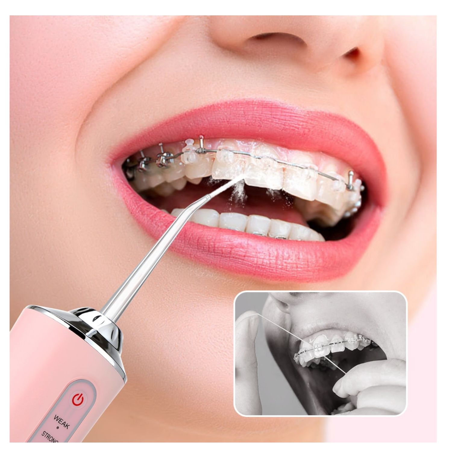 IRRIGADOR BUCAL INVENCIBLE DENTAL PORTATIL RECARGABLE USB AK95 - 2