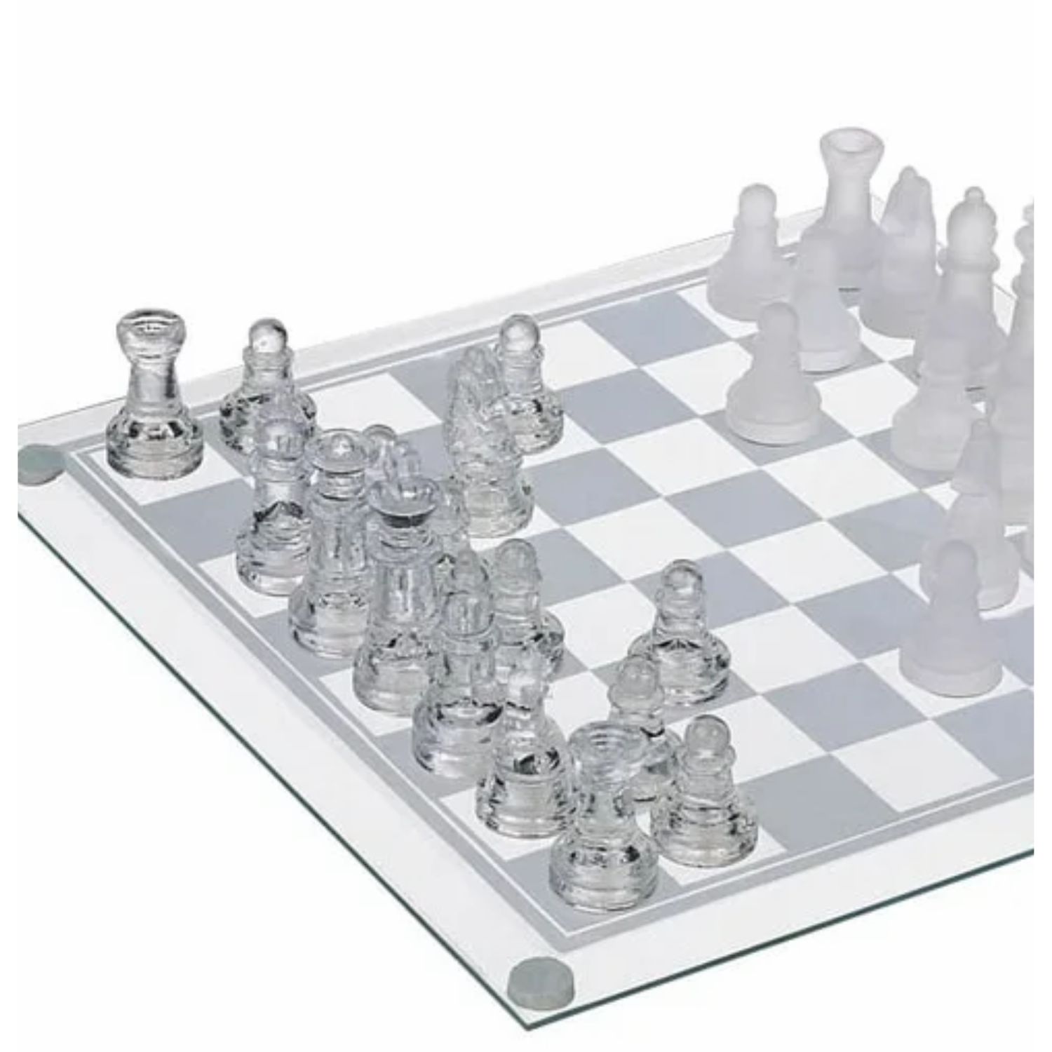 AJEDREZ INVENCIBLE JUEGO CRISTAL GRANDE 35X35 CM NUEVO MX02 - 4