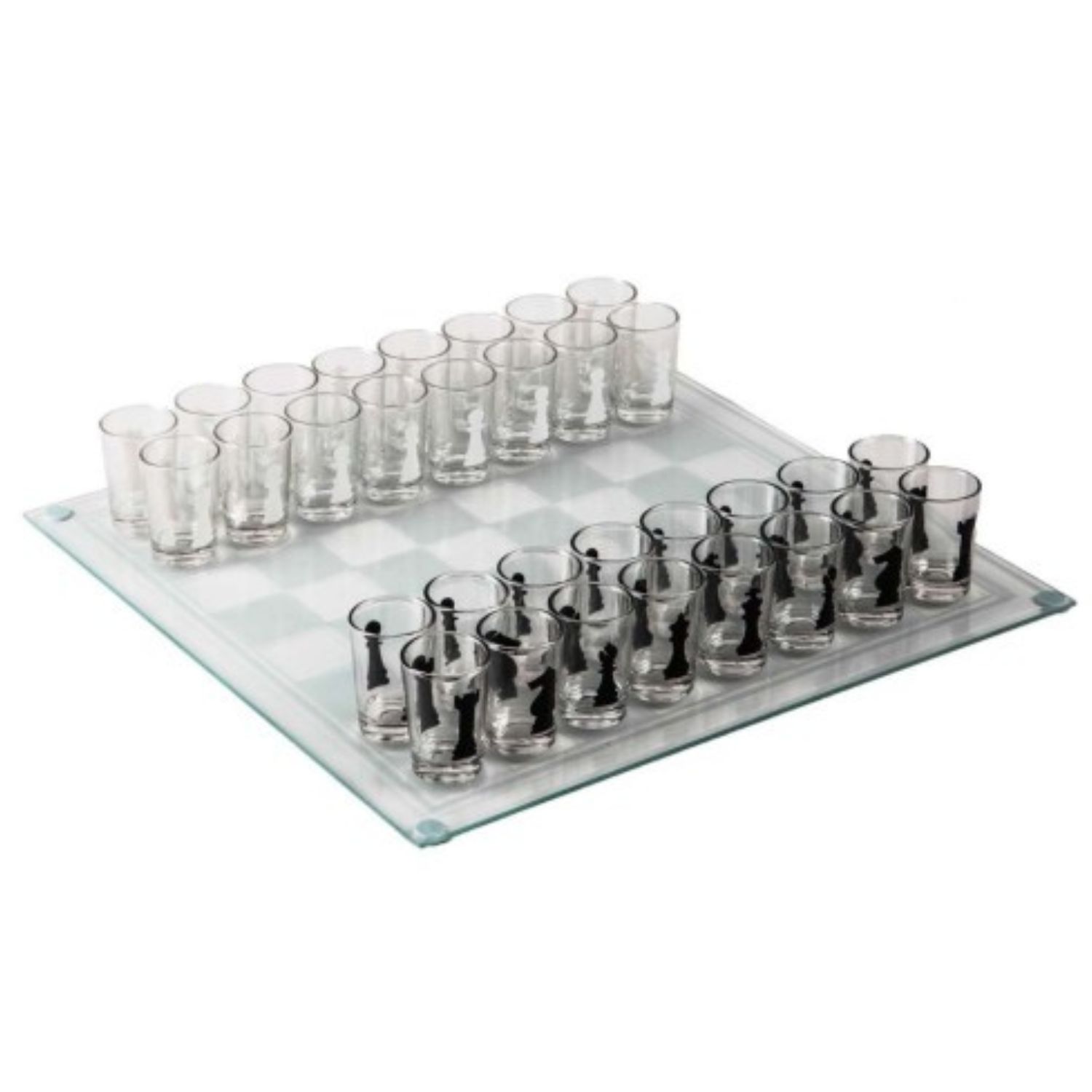 AJEDREZ INVENCIBLE CRISTAL SHOPERO TRAGOS CHUPITO MZ90 - 1