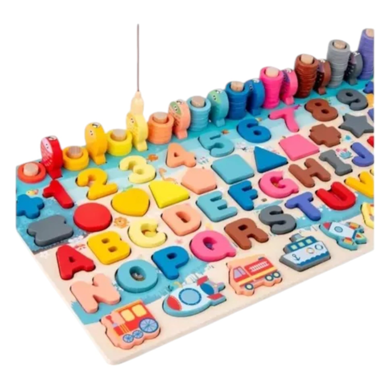 TABLERO INVENCIBLE EDUCATIVO MONTESSORI LETRAS NÚMEROS FIGURAS NC23 - 4