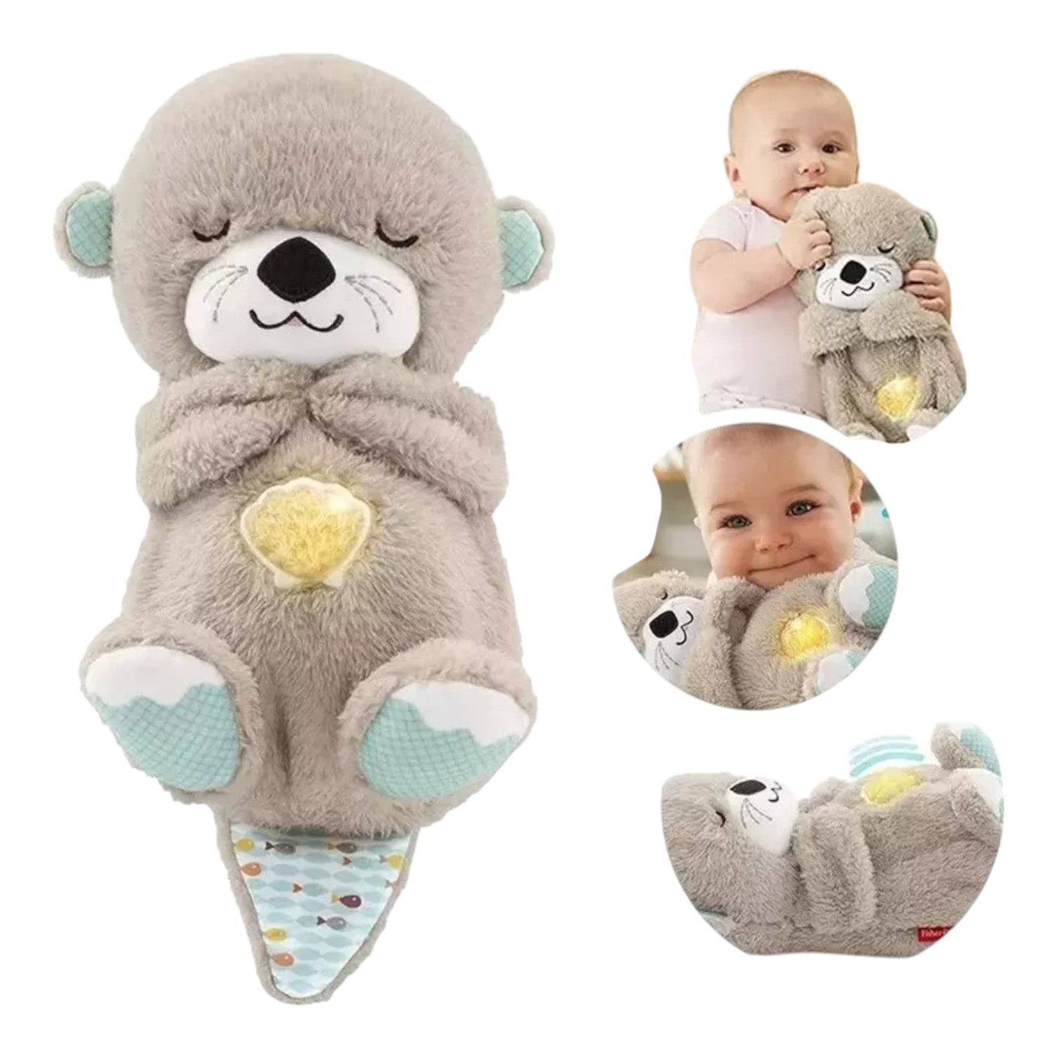 PELUCHE NUTRIA ANTI ESTRÉS RESPIRA SONIDO ILUMINACIÓN NC44 - 4