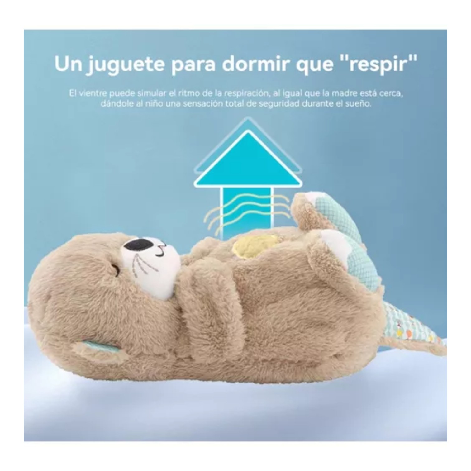 PELUCHE NUTRIA ANTI ESTRÉS RESPIRA SONIDO ILUMINACIÓN NC44 - 8