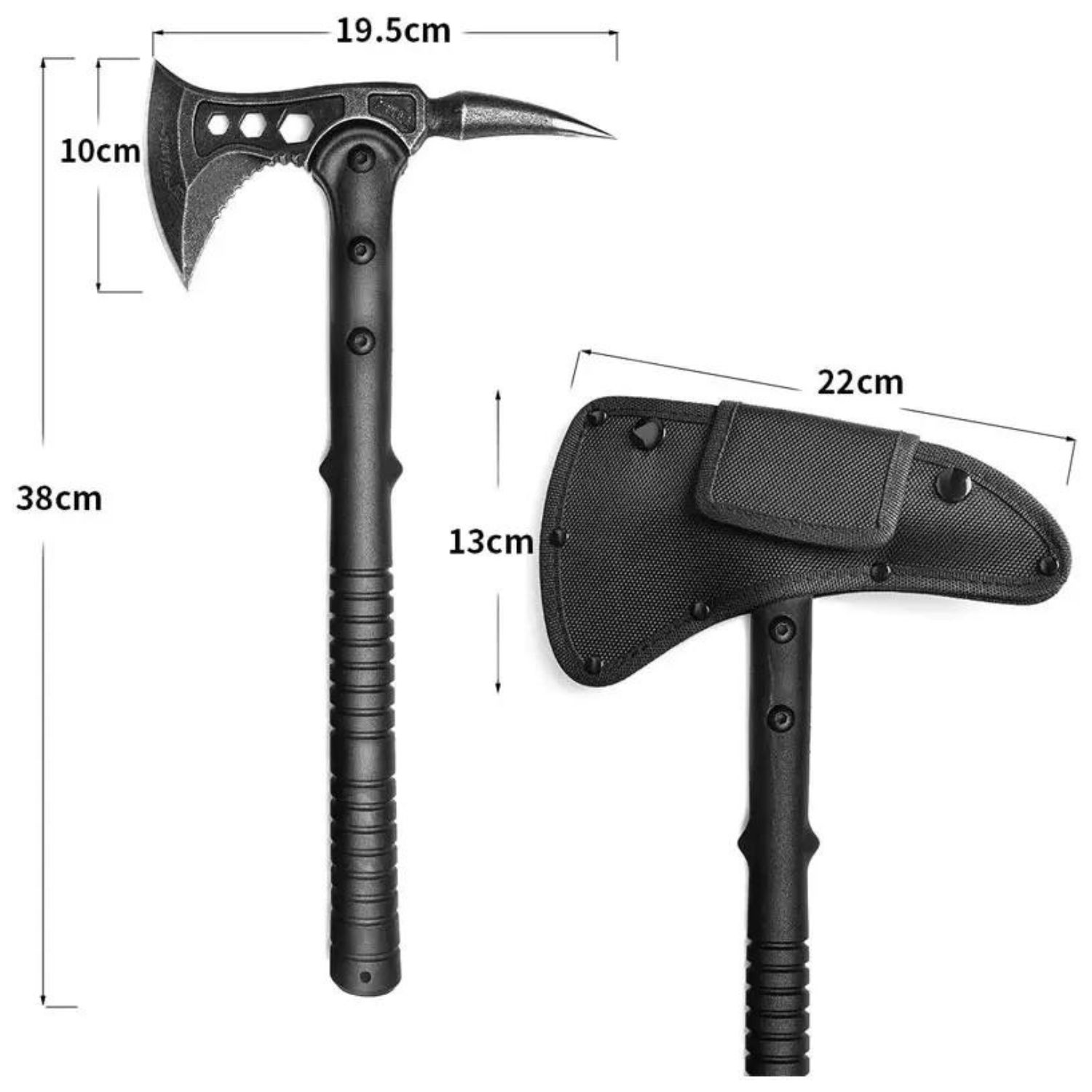 HACHA TOMAHAWK CON PUNTA CON FUNDA AC57 - 2