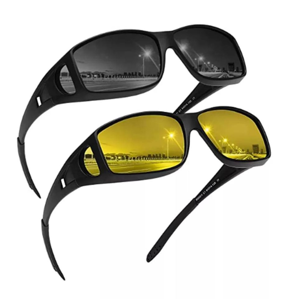 LENTES DIA NOCHE ANTIRREFLEJO NOCTURNO AMPLIFICADOR LUZ AA13 - 1