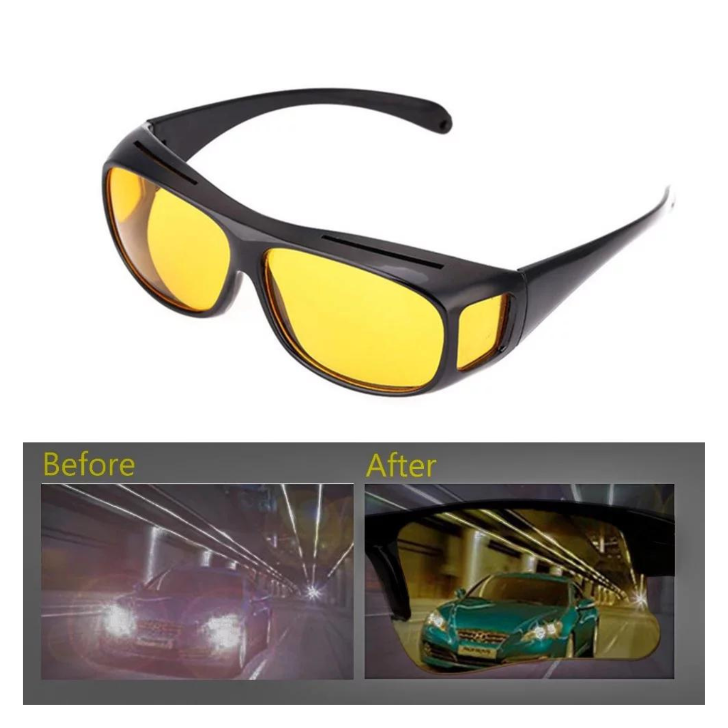 LENTES DIA NOCHE ANTIRREFLEJO NOCTURNO AMPLIFICADOR LUZ AA13 - 4