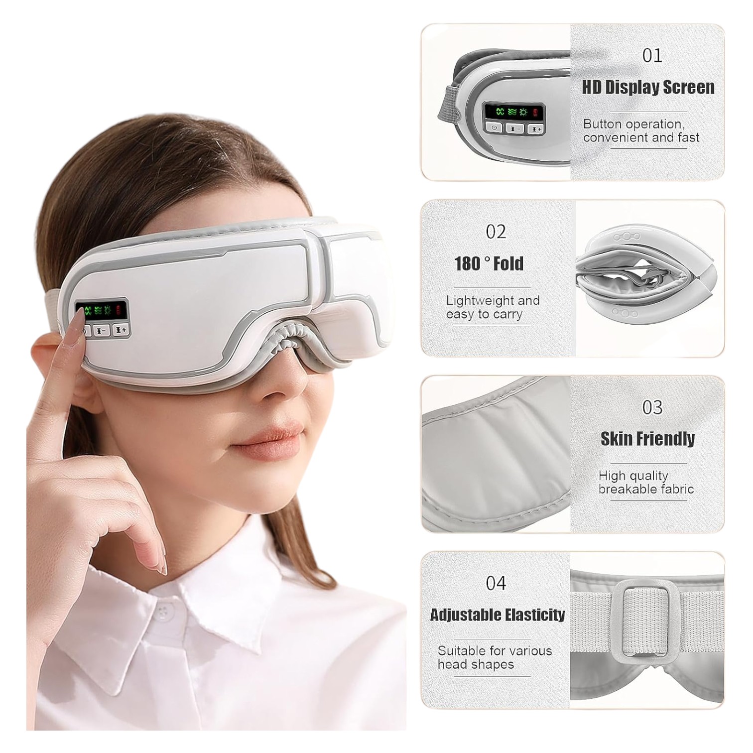 MASAJEADOR DE OJOS CON CALOR Y BLUETOOTH NC49 - 4