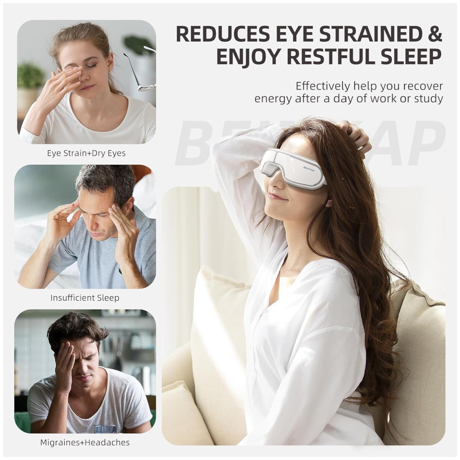 MASAJEADOR DE OJOS CON CALOR Y BLUETOOTH NC49 - 6