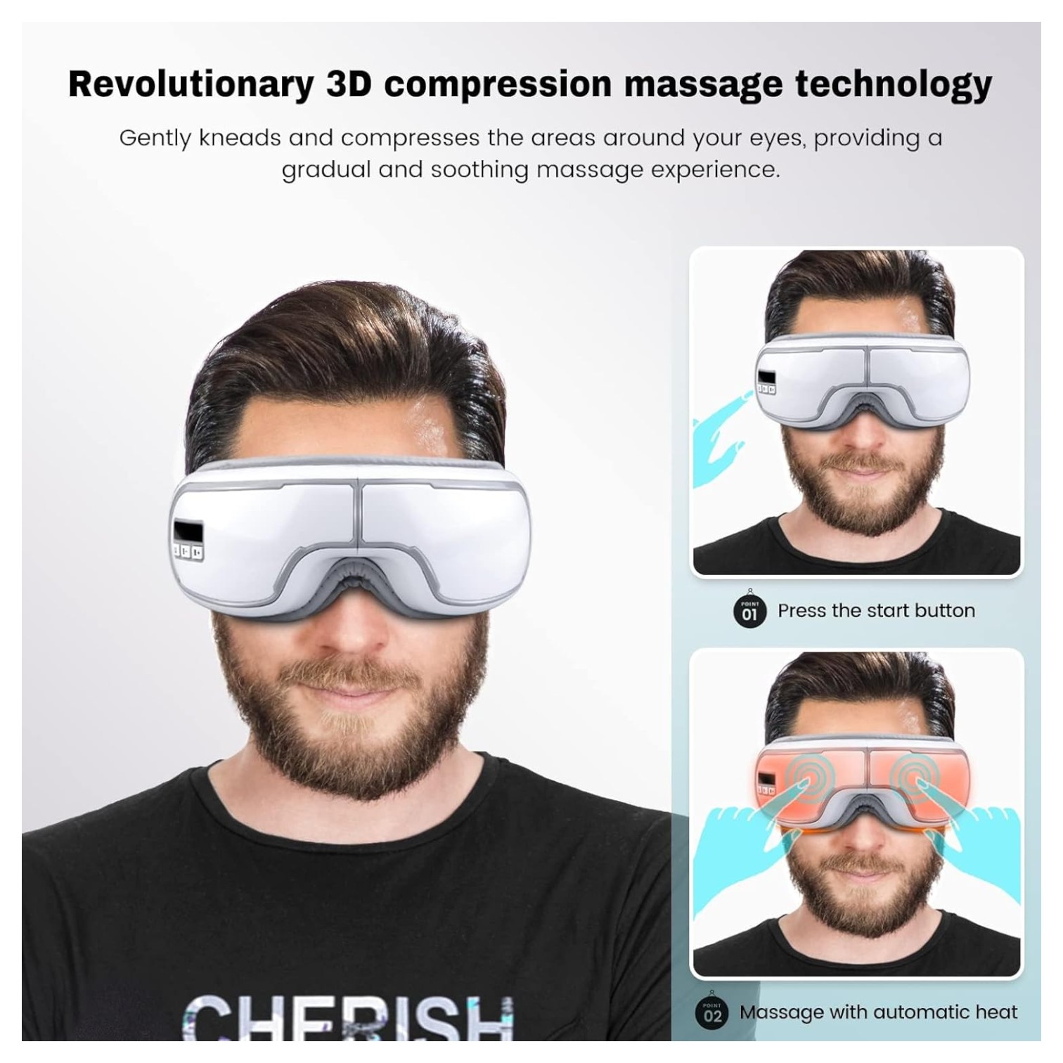 MASAJEADOR DE OJOS CON CALOR Y BLUETOOTH NC49 - 8