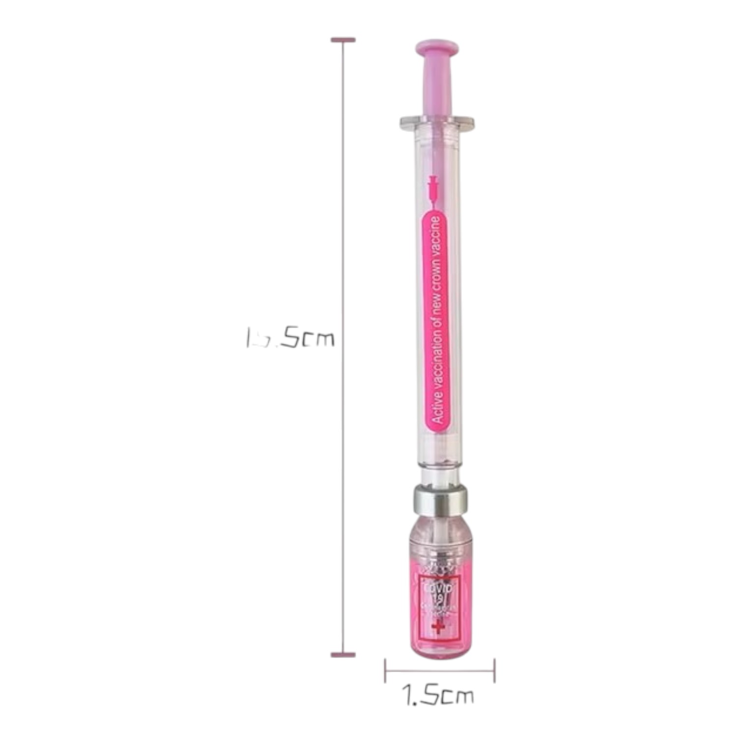 KIT 6 BOLIGRAFOS JERINGA LAPIZ GEL VACUNA LAPICERO NC60 - 5