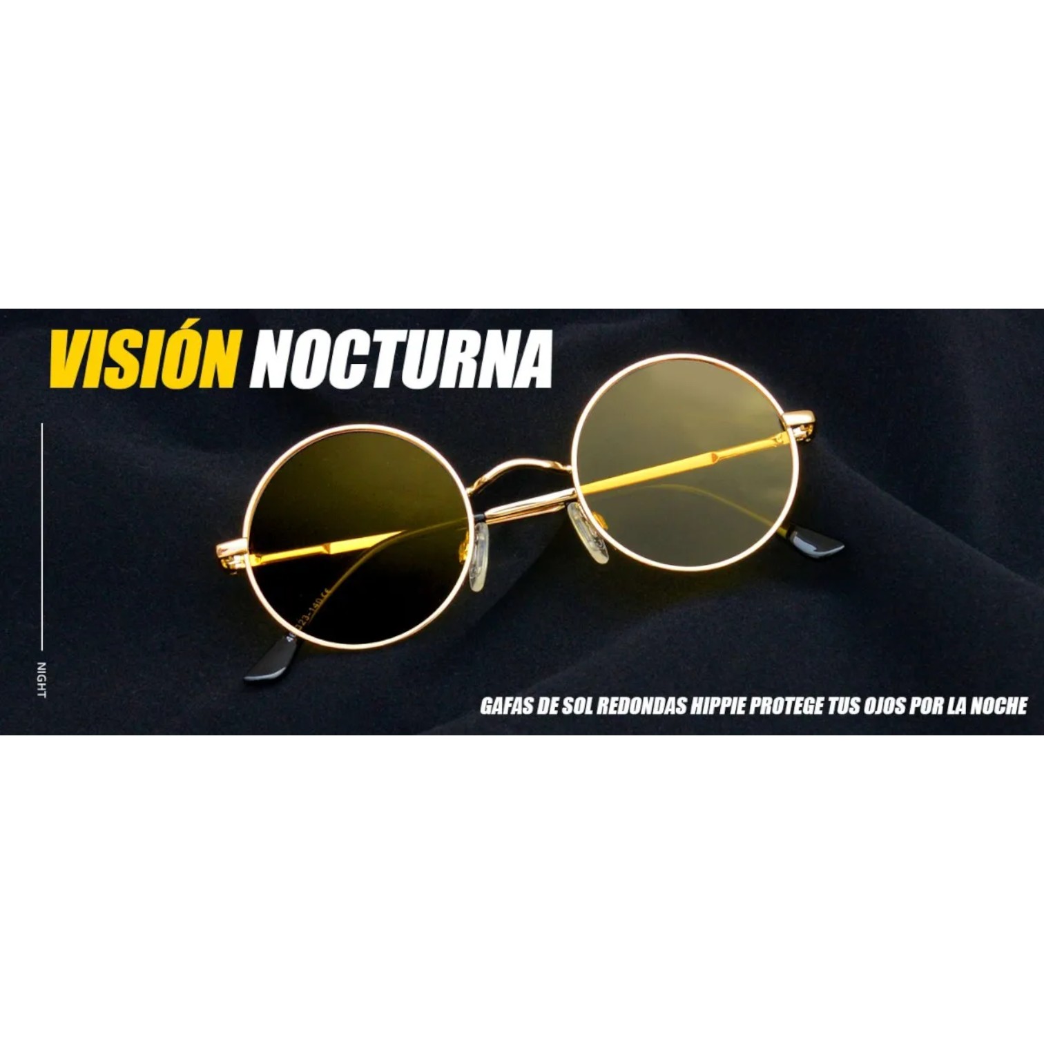 👓 LENTES VISION NOCTURNA TIPO LENNON POLARIZADOS Y SERIAL NC57 - 5
