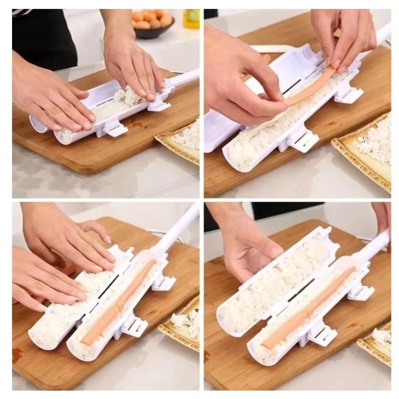 🍣MOLDE HACER SUSHI PRENSA ARROZ ROLLER HANDROLL ND06 - 4