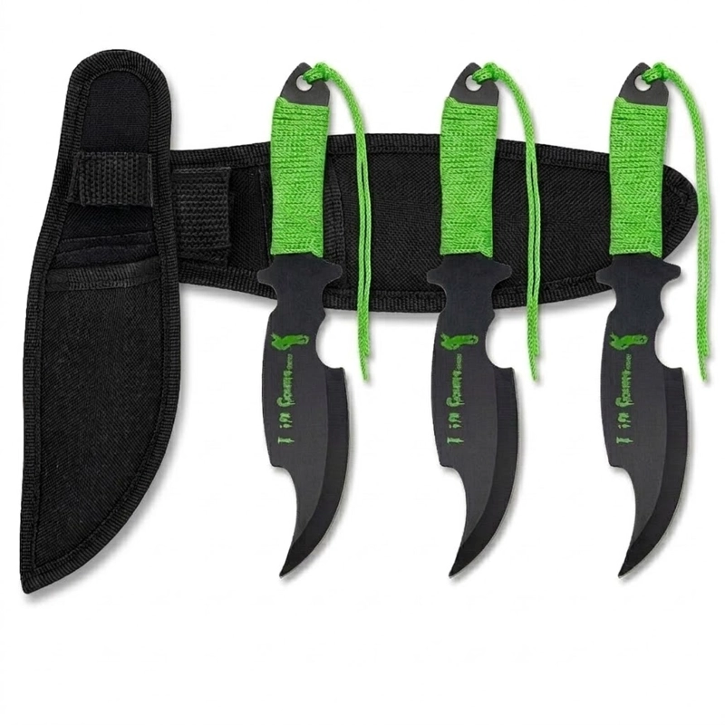 KIT 3 CUCHILLOS KUNAI SURVIVAL FULL TANG + FUNDA TACTICA - 5