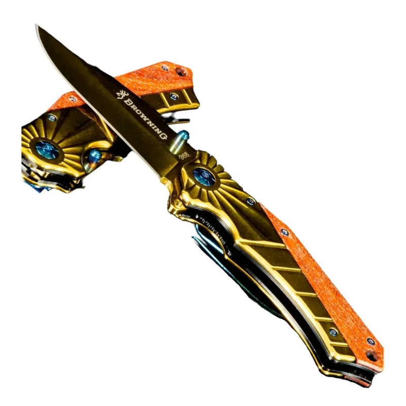 CUCHILLO TACTICO GOLD 368 RETRACTIL CAZA Y CAMPING AI19 - 4