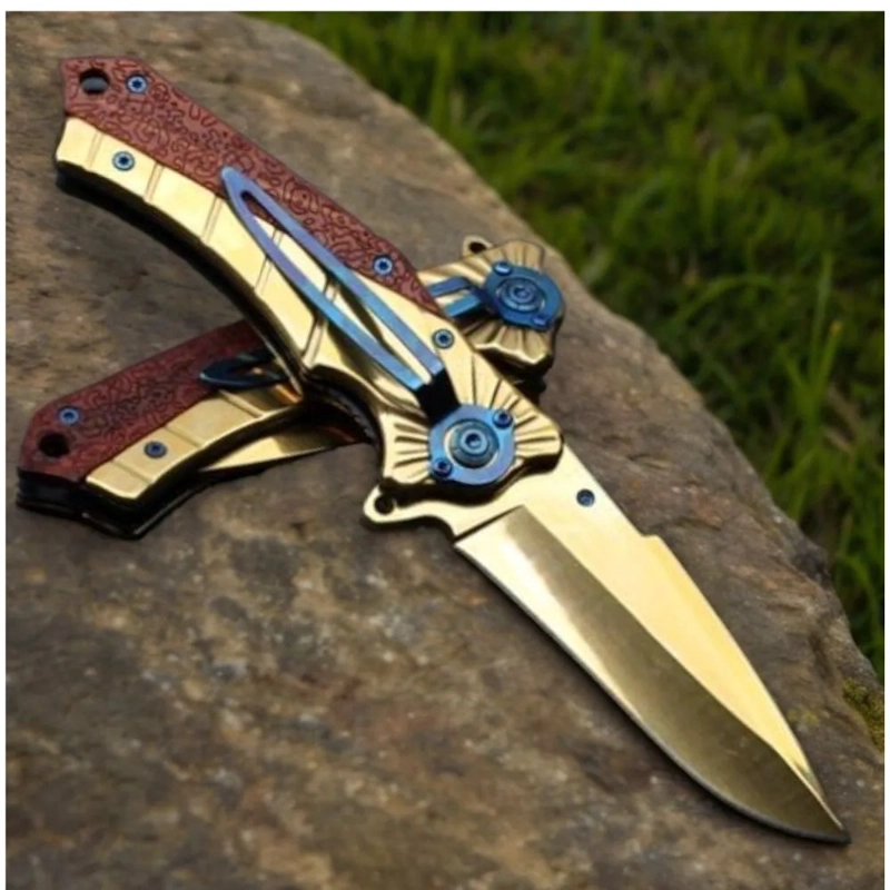 CUCHILLO TACTICO GOLD 368 RETRACTIL CAZA Y CAMPING AI19 - 5