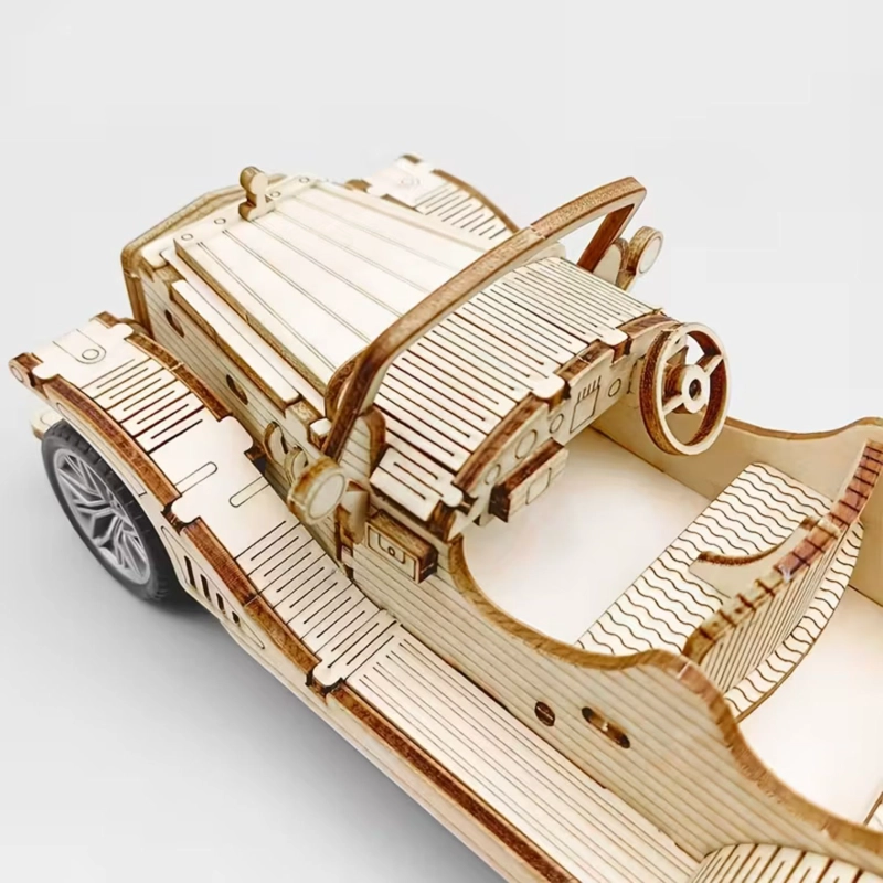AUTO ARMABLE PUZZLE 3D DE MADERA CLASICO ND07 - 7