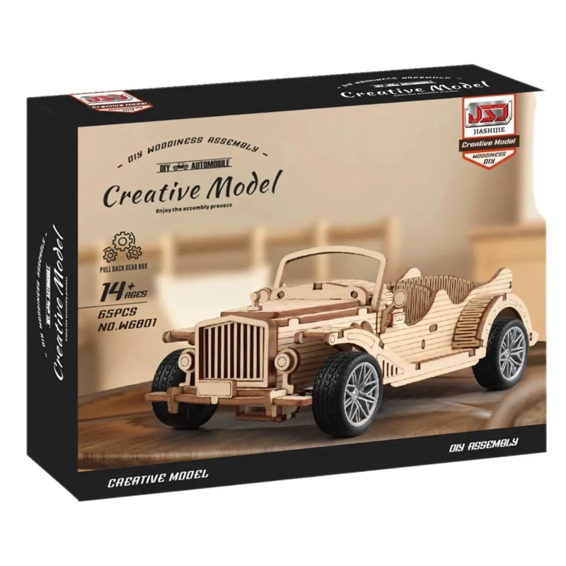 AUTO ARMABLE PUZZLE 3D DE MADERA CLASICO ND07 - 8