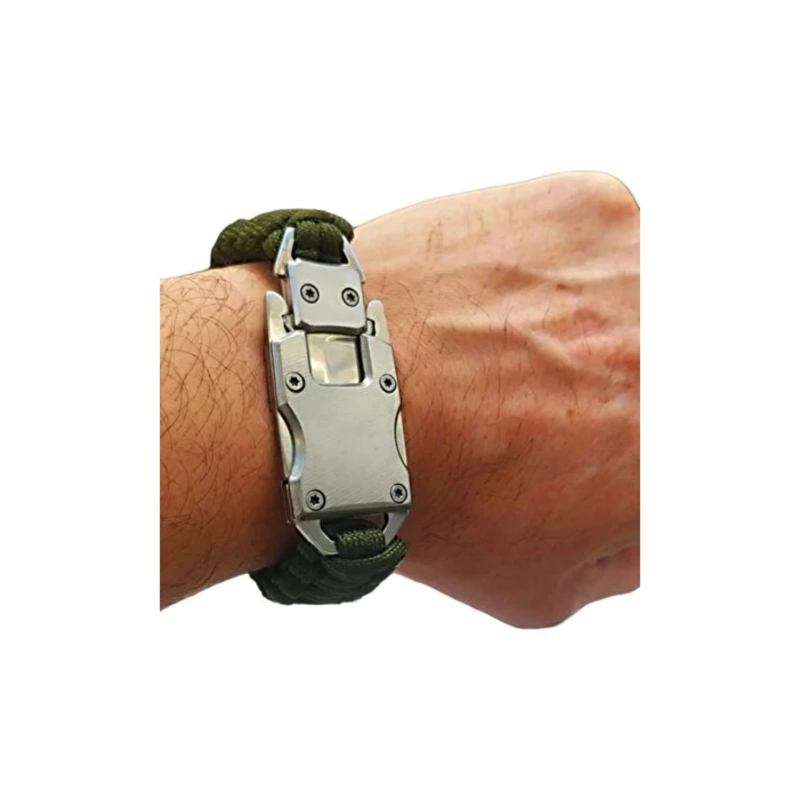 PULSERA SUPERVIVENCIA PARACORD MULTIHERRAMIENTA CUCHILLO - 5