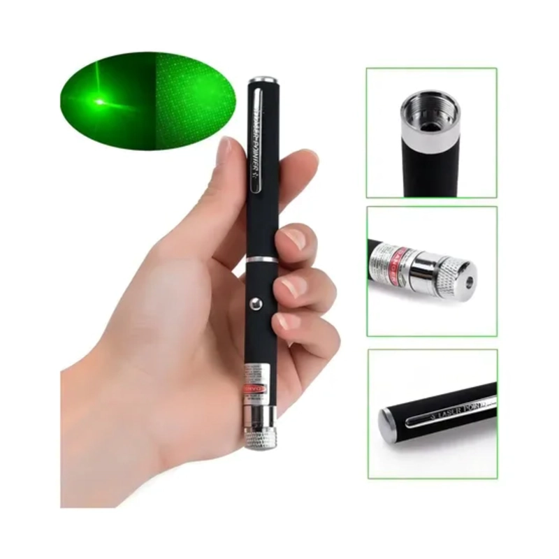 PUNTERO LASER VERDE RECARGABLE 5 PATRONES Y CALEIDOSCOPIO - 1
