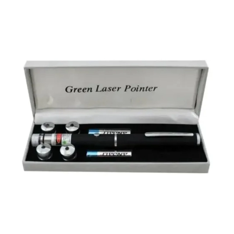 PUNTERO LASER VERDE RECARGABLE 5 PATRONES Y CALEIDOSCOPIO - 2