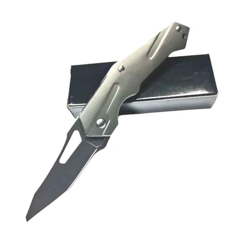 NAVAJA PLEGABLE ACERO INOXIDABLE TITANIUM - 1