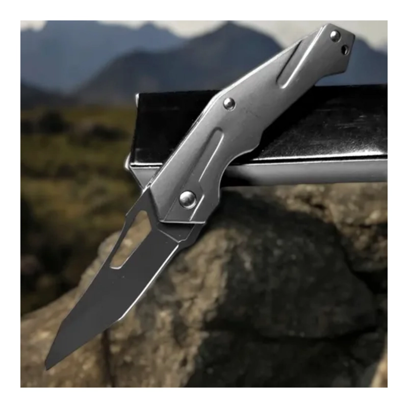 NAVAJA PLEGABLE ACERO INOXIDABLE TITANIUM - 6