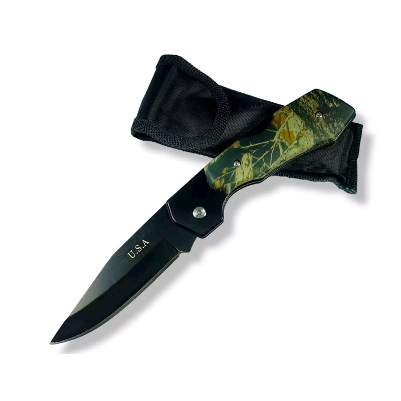 NAVAJA PLEGABLE SERENGUER CAMUFLAJE CON FUNDA - 1