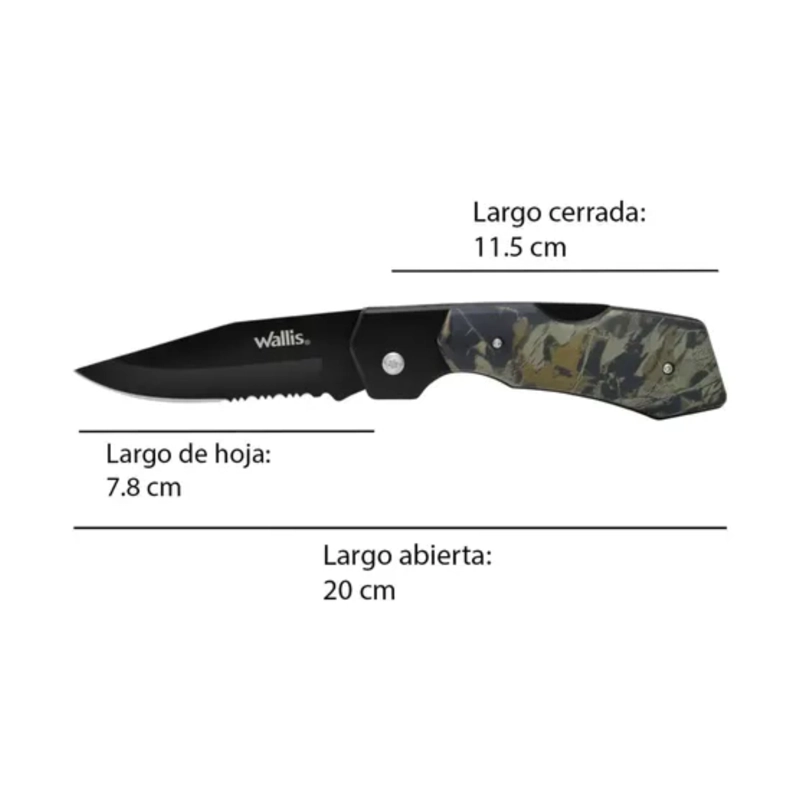 NAVAJA PLEGABLE SERENGUER CAMUFLAJE CON FUNDA - 7