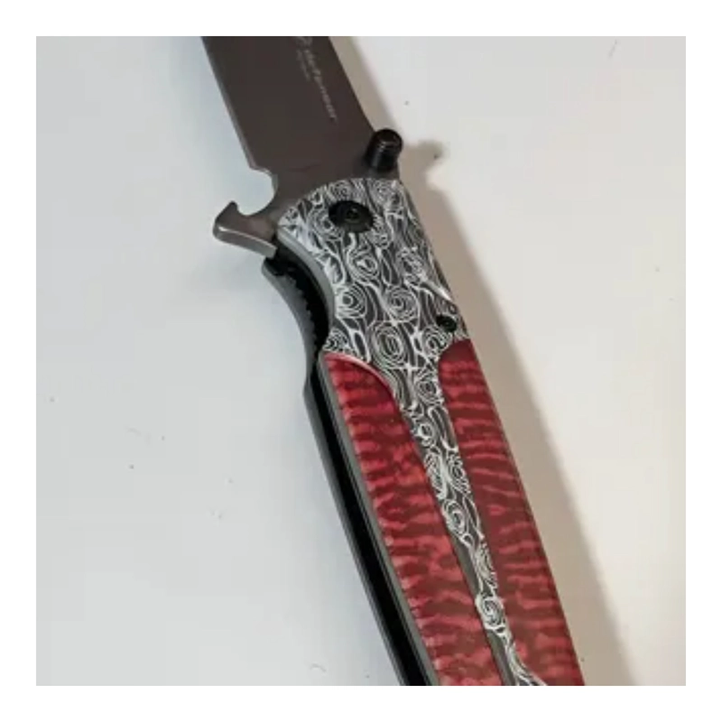 NAVAJA TIGRE DAMASCENO HOJA DROP POINT - 5