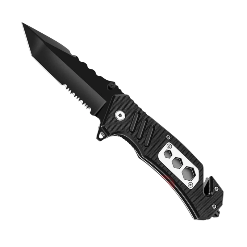 NAVAJA CRON PLEGABLE SERRADO APERTURA ASISTIDA NEGRO - 1