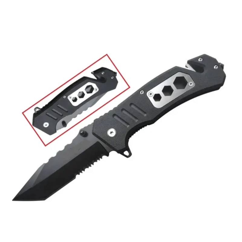NAVAJA CRON PLEGABLE SERRADO APERTURA ASISTIDA NEGRO - 3