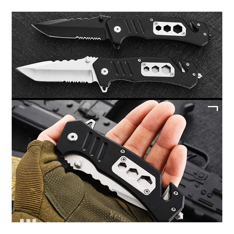 NAVAJA CRON PLEGABLE SERRADO APERTURA ASISTIDA NEGRO - 6