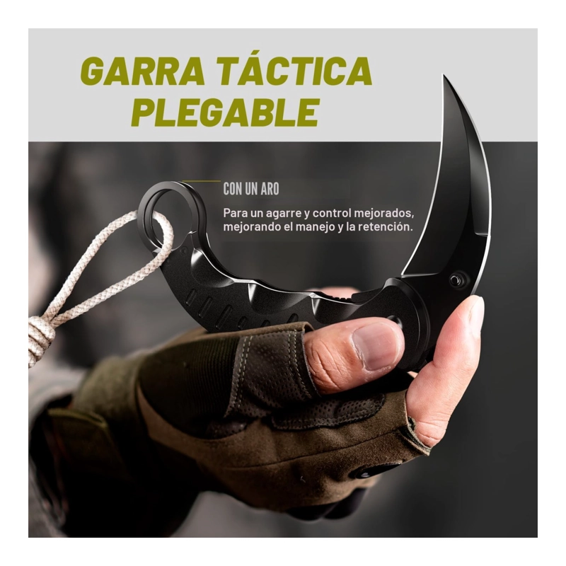 CUCHILLO KARAMBIT PLEGABLE ACERO 440C NAVAJA - 7