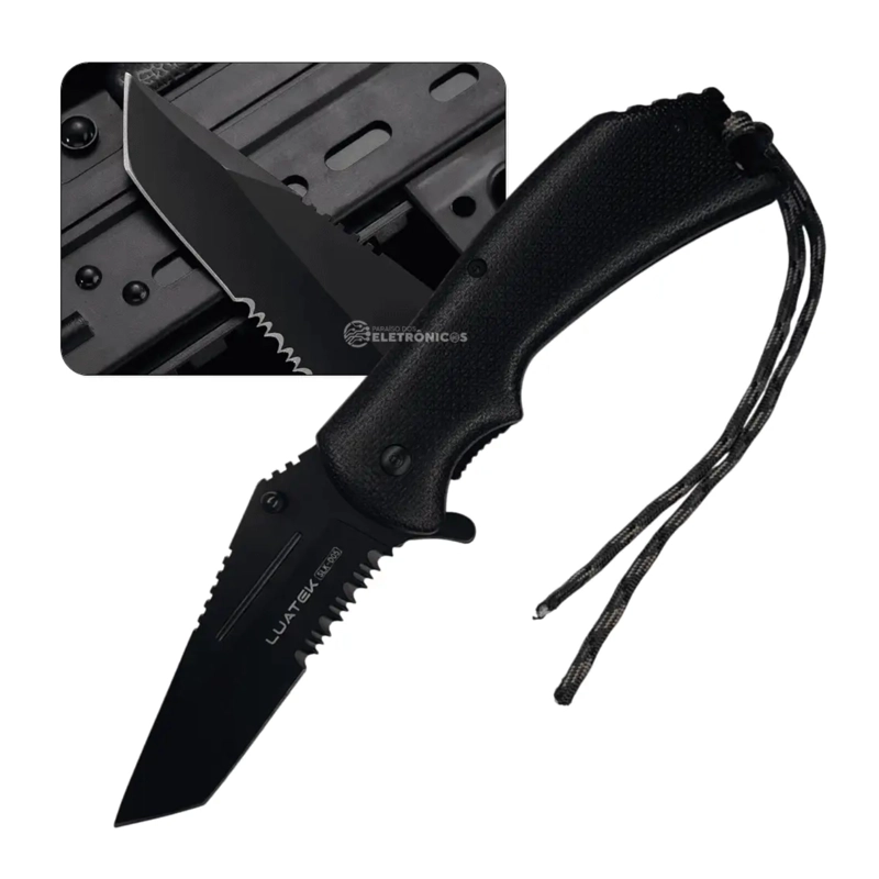 NAVAJA SUPERVIVENCIA HOJA FIJA PARACORD ESCARABAJO - 2