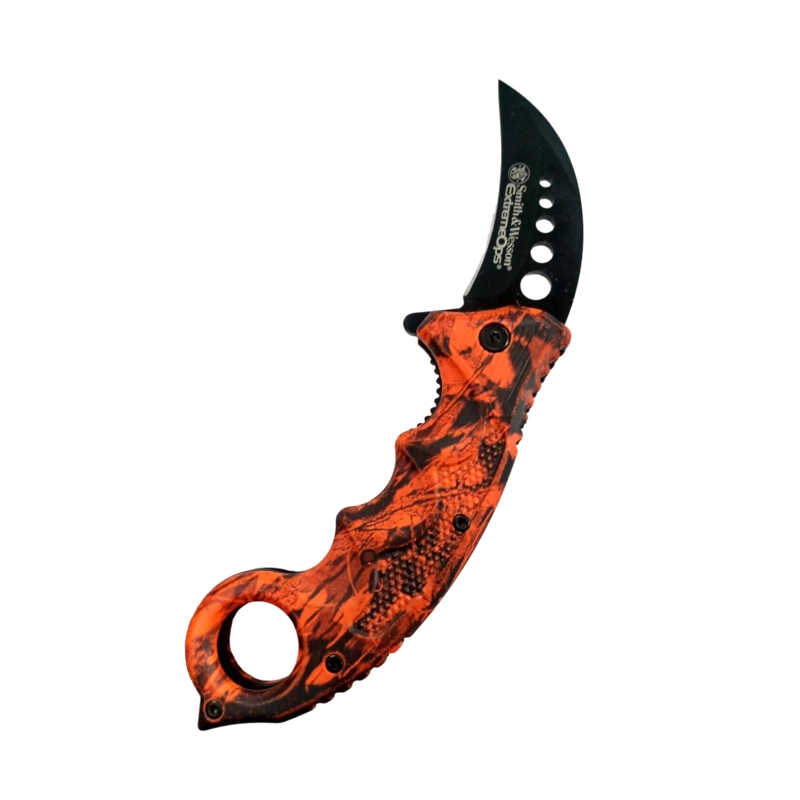 NAVAJA KARAMBIT HOJA CURVA ROJO INFERNO - 2