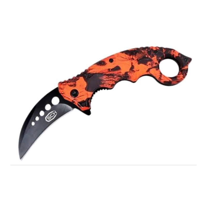 NAVAJA KARAMBIT HOJA CURVA ROJO INFERNO - 3