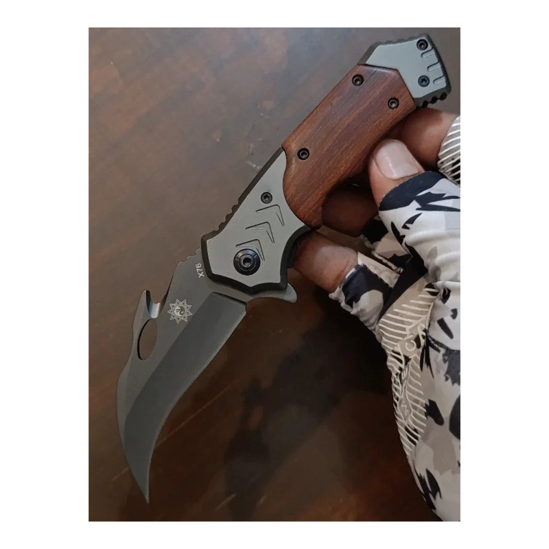 NAVAJA KARAMBIT HOJA CURVA ROJO INFERNO - 9