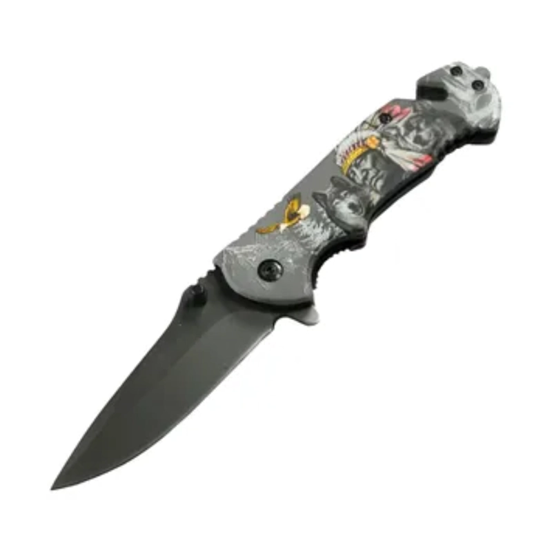 CUCHILLO SIOUX PLEGABLE NAVAJA CORTAPLUMAS - 2