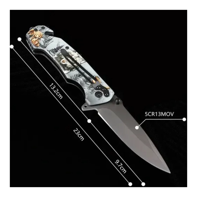 CUCHILLO SIOUX PLEGABLE NAVAJA CORTAPLUMAS - 7