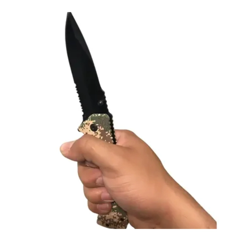 CUCHILLO PLEGABLE CAMUFLAJE DIGITAL ACERO INOXIDABLE - 4